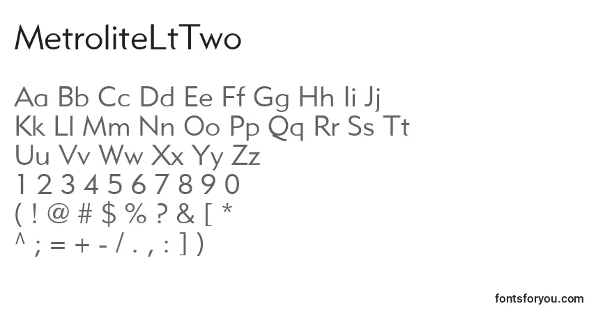 MetroliteLtTwo Font – alphabet, numbers, special characters
