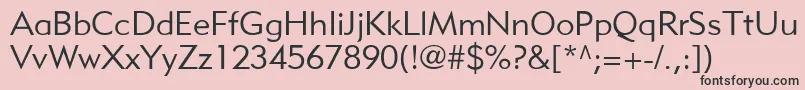 MetroliteLtTwo Font – Black Fonts on Pink Background