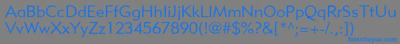 MetroliteLtTwo Font – Blue Fonts on Gray Background