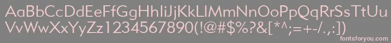 フォントMetroliteLtTwo – 灰色の背景にピンクのフォント