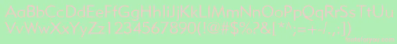 MetroliteLtTwo-fontti – vaaleanpunaiset fontit vihreällä taustalla