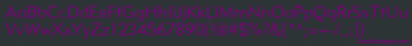 Шрифт MetroliteLtTwo – фиолетовые шрифты на чёрном фоне