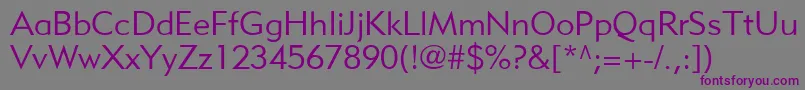Шрифт MetroliteLtTwo – фиолетовые шрифты на сером фоне
