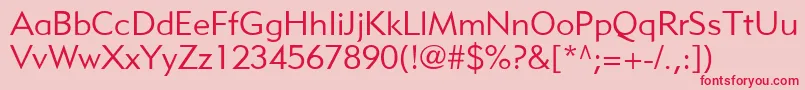 MetroliteLtTwo Font – Red Fonts on Pink Background