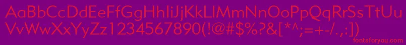 MetroliteLtTwo Font – Red Fonts on Purple Background