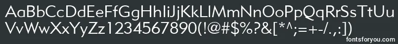 Шрифт MetroliteLtTwo – белые шрифты на чёрном фоне