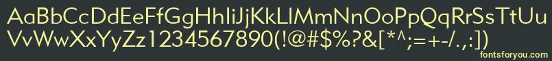 MetroliteLtTwo Font – Yellow Fonts on Black Background