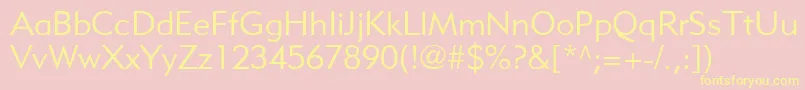 MetroliteLtTwo Font – Yellow Fonts on Pink Background