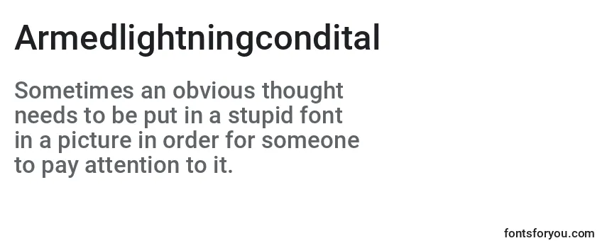 Armedlightningcondital Font