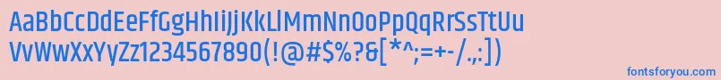 KhandMedium Font – Blue Fonts on Pink Background
