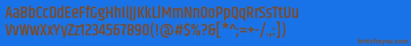 KhandMedium Font – Brown Fonts on Blue Background