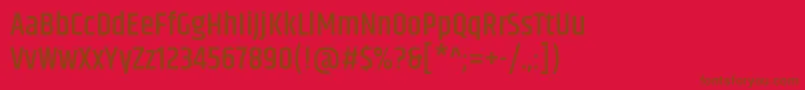 KhandMedium Font – Brown Fonts on Red Background