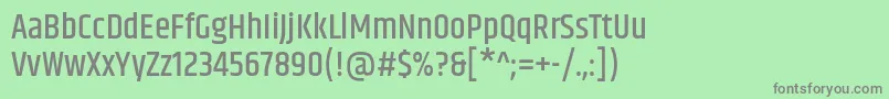 フォントKhandMedium – 緑の背景に灰色の文字