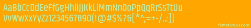KhandMedium Font – Green Fonts on Orange Background