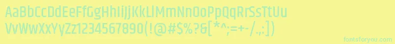 KhandMedium Font – Green Fonts on Yellow Background