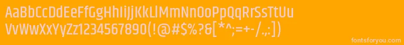 KhandMedium Font – Pink Fonts on Orange Background