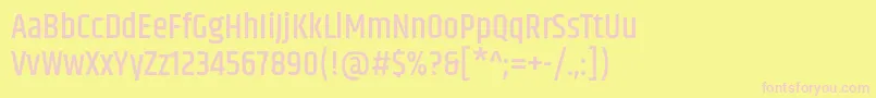 KhandMedium Font – Pink Fonts on Yellow Background
