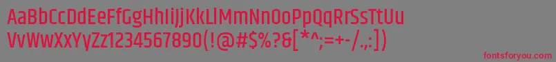 KhandMedium Font – Red Fonts on Gray Background