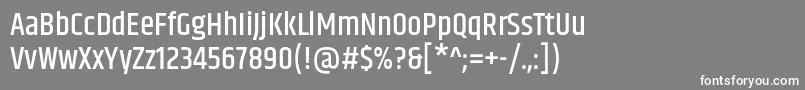 フォントKhandMedium – 灰色の背景に白い文字