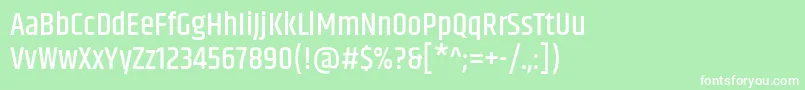 KhandMedium Font – White Fonts on Green Background