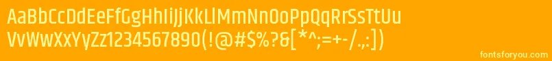 フォントKhandMedium – オレンジの背景に黄色の文字