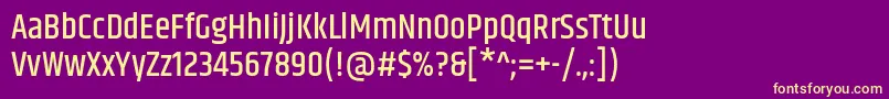 Шрифт KhandMedium – жёлтые шрифты на фиолетовом фоне