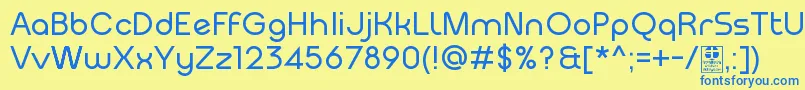 MeltixRegularDemo Font – Blue Fonts on Yellow Background