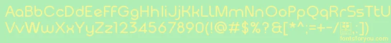 MeltixRegularDemo Font – Yellow Fonts on Green Background