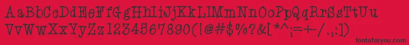 Eryxcartoon Font – Black Fonts on Red Background