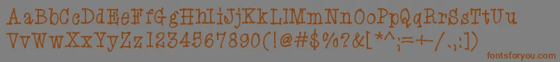 Eryxcartoon Font – Brown Fonts on Gray Background