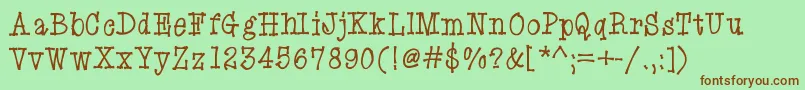 More about Eryxcartoon Font Eryxcartoon Font – Brown Fonts on Green Background