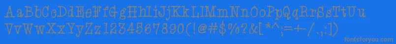 Eryxcartoon Font – Gray Fonts on Blue Background