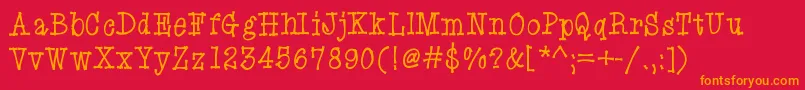 Eryxcartoon Font – Orange Fonts on Red Background