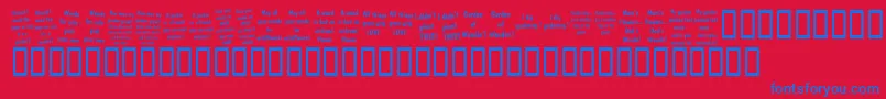 KrGardenz Font – Blue Fonts on Red Background