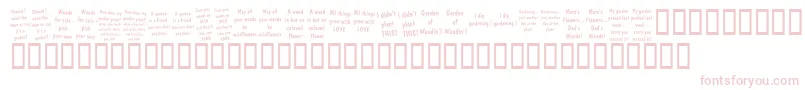 KrGardenz Font – Pink Fonts on White Background