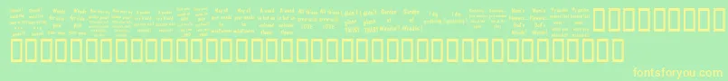 KrGardenz Font – Yellow Fonts on Green Background