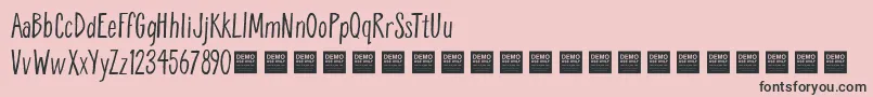 BreatheEasyDemo Font – Black Fonts on Pink Background