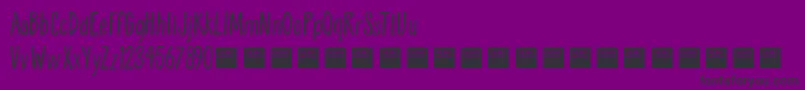 BreatheEasyDemo-fontti – mustat fontit violetilla taustalla