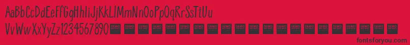 BreatheEasyDemo Font – Black Fonts on Red Background