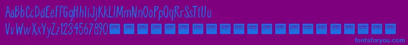 BreatheEasyDemo Font – Blue Fonts on Purple Background
