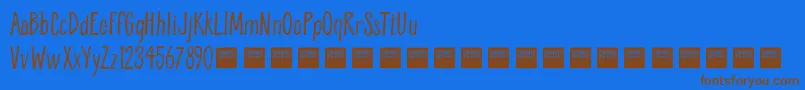 BreatheEasyDemo Font – Brown Fonts on Blue Background