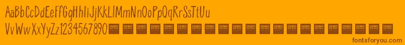 BreatheEasyDemo Font – Brown Fonts on Orange Background