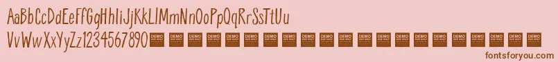 BreatheEasyDemo Font – Brown Fonts on Pink Background