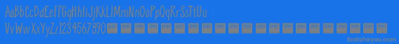 BreatheEasyDemo Font – Gray Fonts on Blue Background