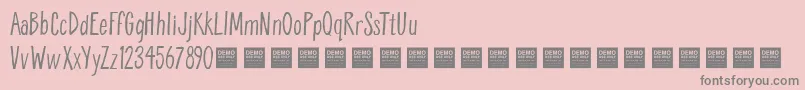 BreatheEasyDemo Font – Gray Fonts on Pink Background