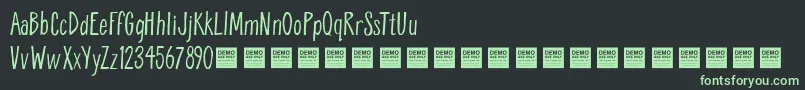 BreatheEasyDemo Font – Green Fonts on Black Background