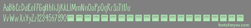 BreatheEasyDemo Font – Green Fonts on Gray Background