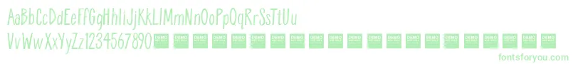 BreatheEasyDemo Font – Green Fonts on White Background