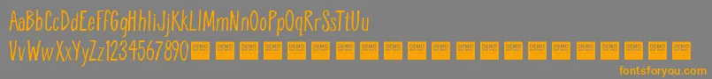 BreatheEasyDemo Font – Orange Fonts on Gray Background