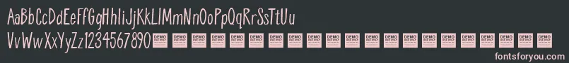 BreatheEasyDemo Font – Pink Fonts on Black Background